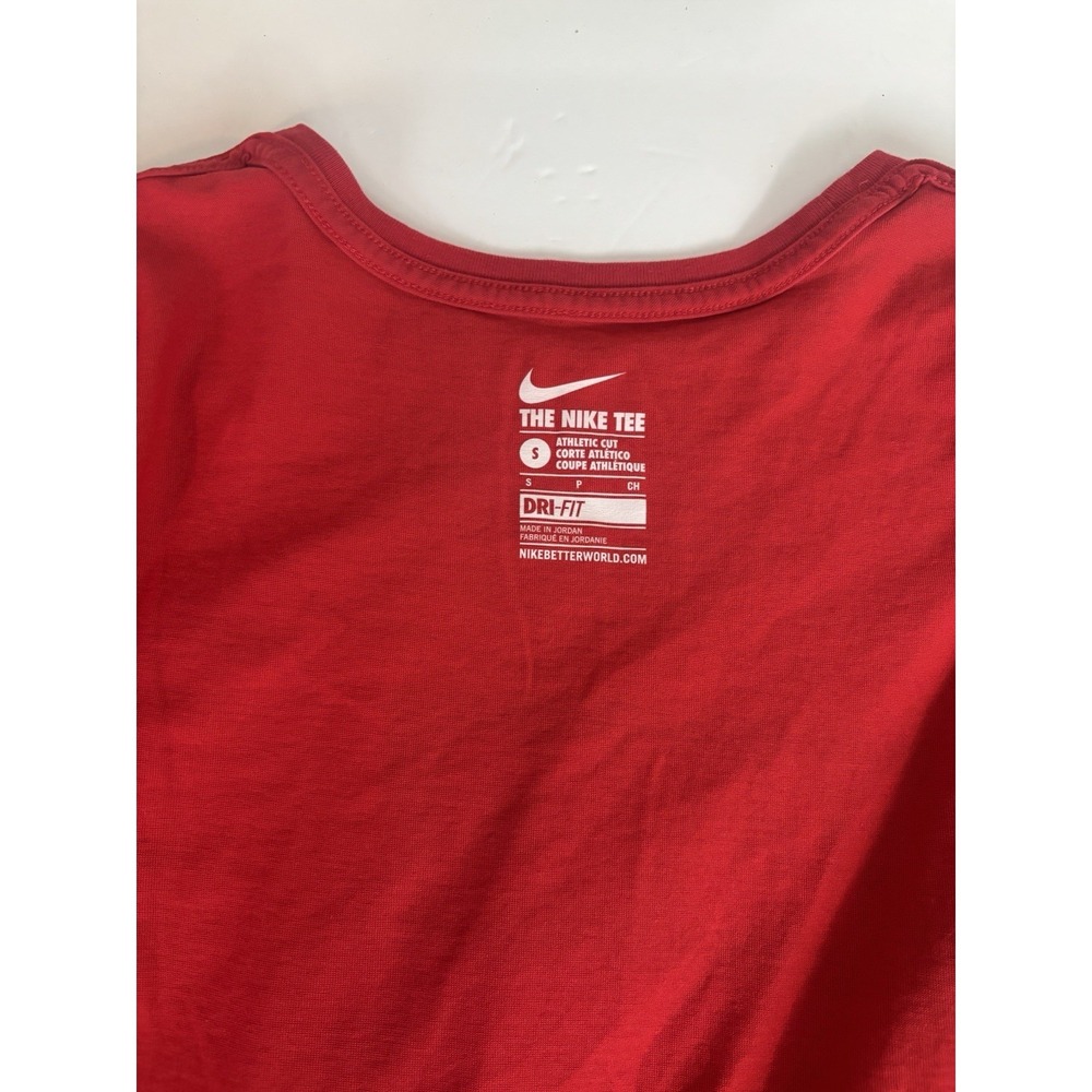 NIKE Canada Basketball Dri Fit Red T Shirt Mens Small Athletic Cut - Picture 4 of 5
